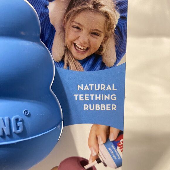 Original KONG for Puppy Healthy Chewing Toy Small Blue Chew Chase Fetch - Picture 7 of 10